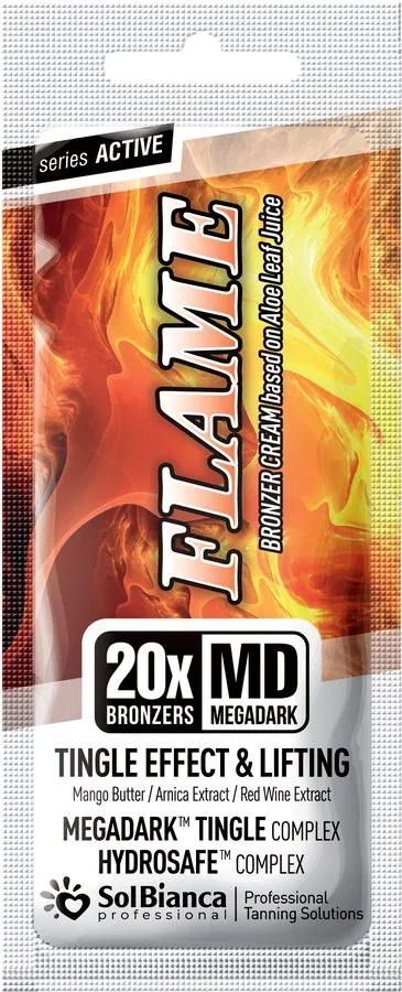 САШЕ Flame Крем для загара с экстрактом Алоэ и Авокадо Тингл эффект 20*bronzer(стар. 4*Bronz) 15 мл.