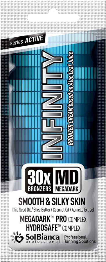 САШЕ Infinity Крем для загара с маслом кокоса, экстрактом алоэ 30*bronzer 15 мл. 