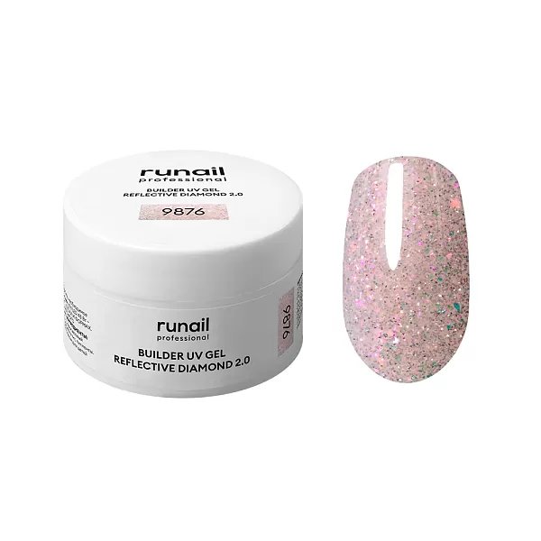 Моделирующий УФ-гель светоотражающий BUILDER UV GEL REFLECTIVE DIAMOND 2.0, 15г №9876