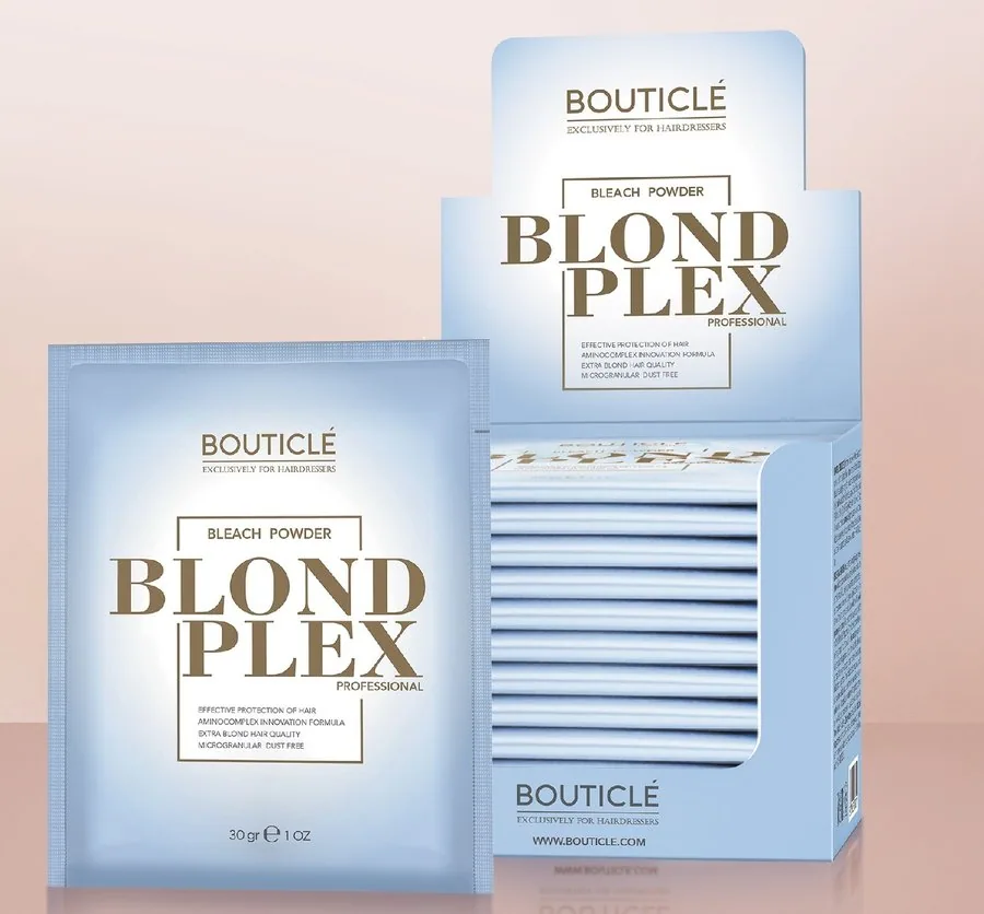 Обесцвечивающий порошок Blond Plex с аминокомплексом - "BOUTICLE Blond Plex Powder Bleach" 12*30 гр