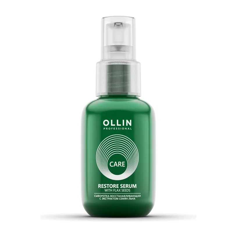 OLLIN CARE Сыворотка восстанавливающая с экстрактом семян льна 50мл/ Restore Serum with Flax Seeds