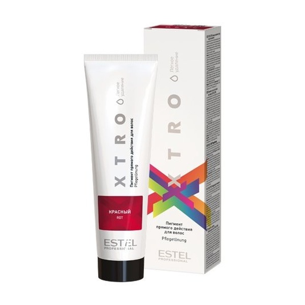 Пигмент прямого действия для волос XTRO WHITE Красный 100мл (легкое удаление)