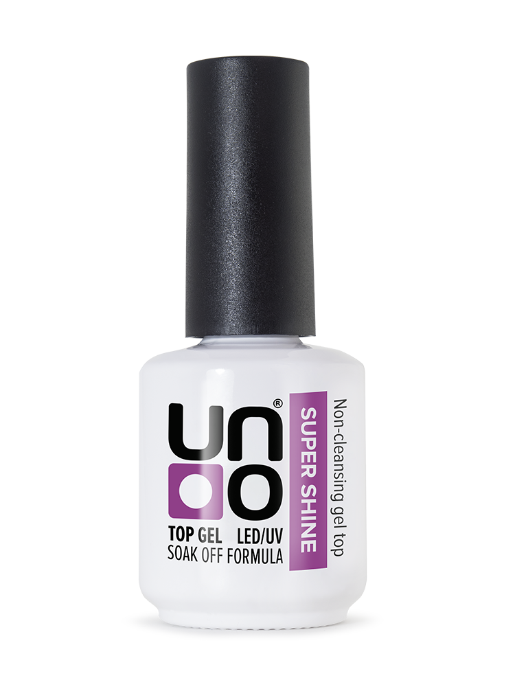 Верхнее покрытие для гель-лака "Uno" SUPER SHINE без липкого слоя, 15мл. / 16 гр.