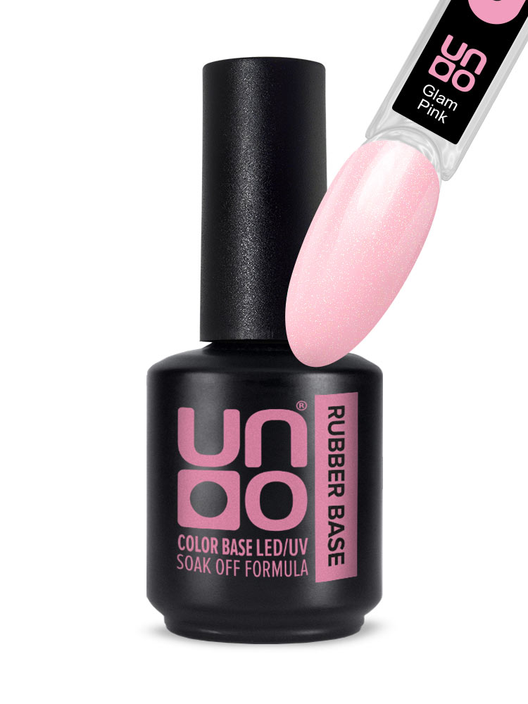 Камуфлирующее базовое покрытие для гель-лака RUBBER "Uno" Glam Pink,12 г