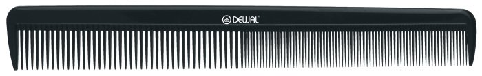 Расческа рабочая DEWAL"Эконом" комбинированная, широкая, черная 21,5 см***