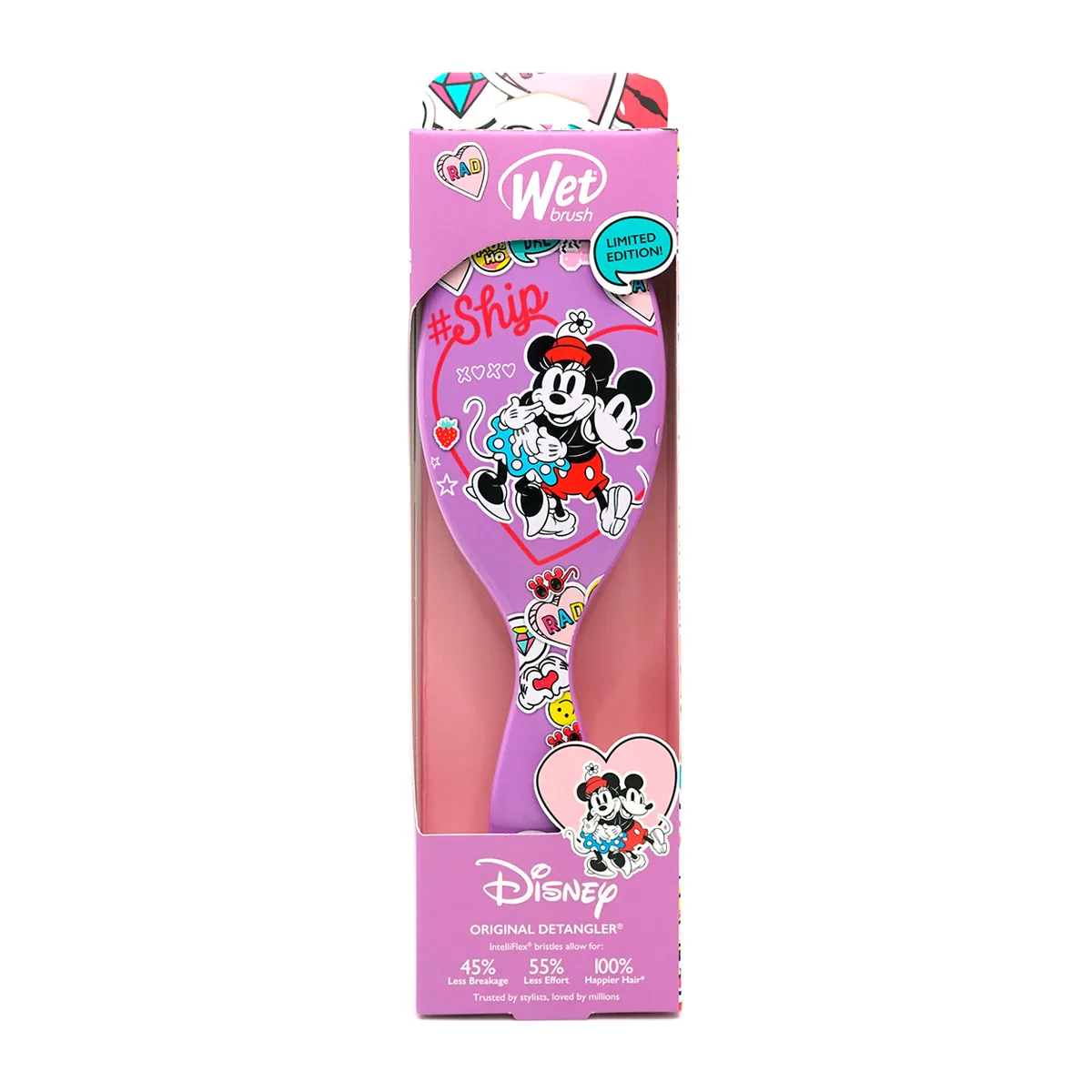 WET BRUSH DISNEY CLASSICS-SO IN LOVE-Purple MICKEY - расческа д/спутан. волосы Влюбленный Мики Маус