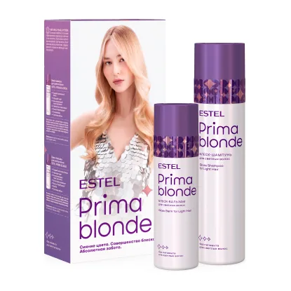 Набор ESTEL PRIMA BLONDE для светлых волос (блеск-шампунь 250 + блеск-бальзам 200)