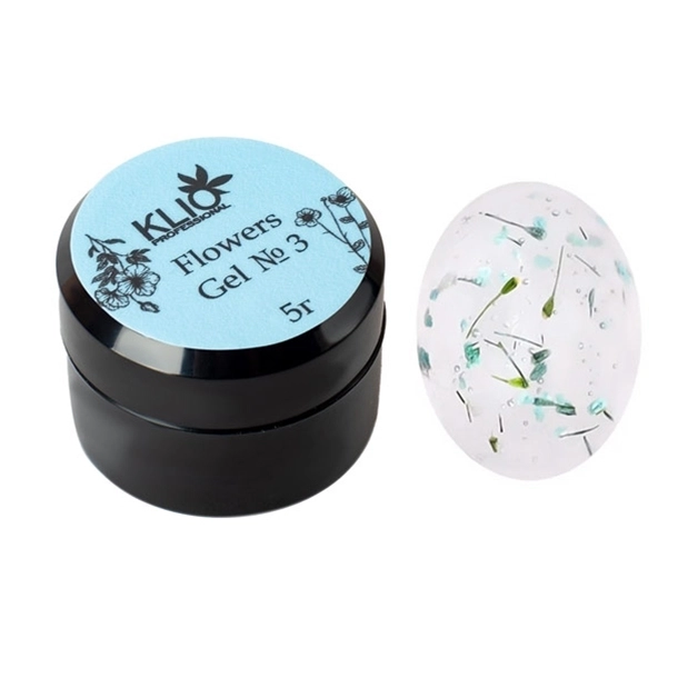 KLIO FLOWERS GEL № 3, Гель с сухоцветами, 5 гр (ср.годн.до 05.2025 г.)