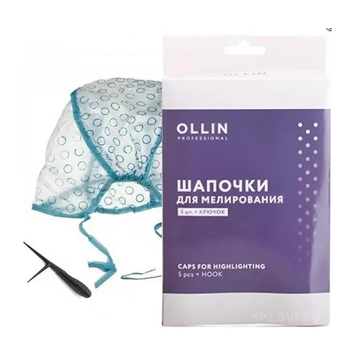 OLLIN Шапочки для мелирования (5шт+крючок)