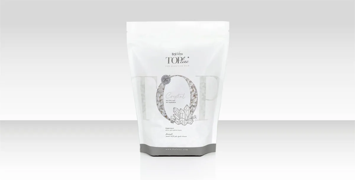 Воск горячий (пленочный) ITALWAX Top Line Crystal (Кристалл) гранулы 100гр №30 МАРКЕТЫ
