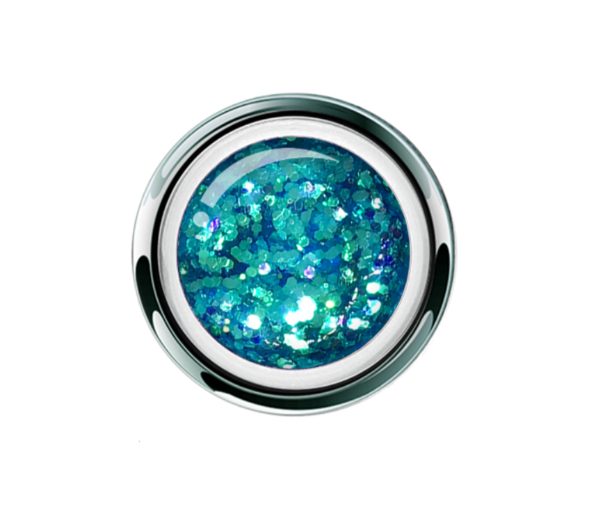 GP521 - Гель - UV/LED GEL PLAY - GLITTER TEAL CRUSH 4g/14oz