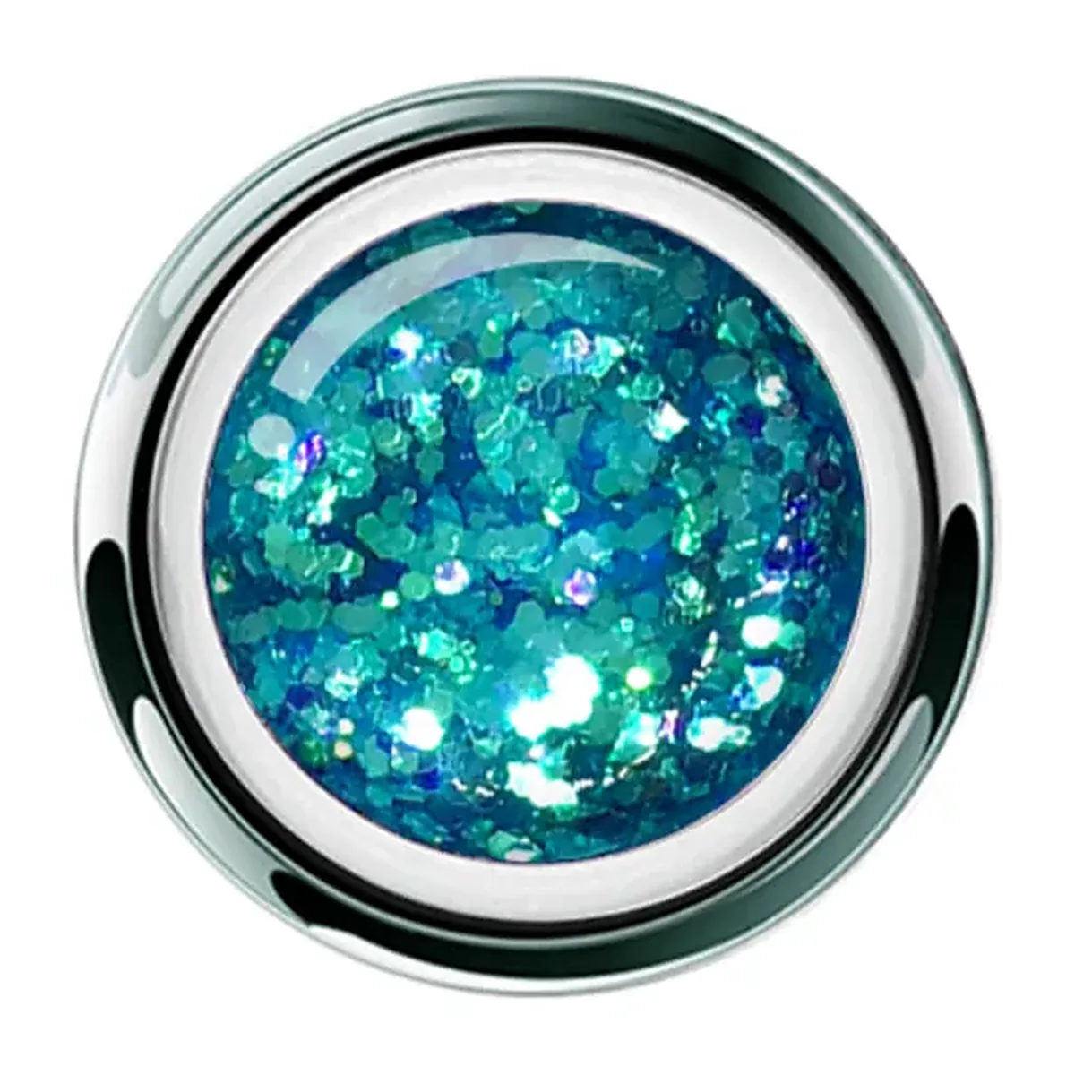 GP521 - Гель - UV/LED GEL PLAY - GLITTER TEAL CRUSH 4g/14oz