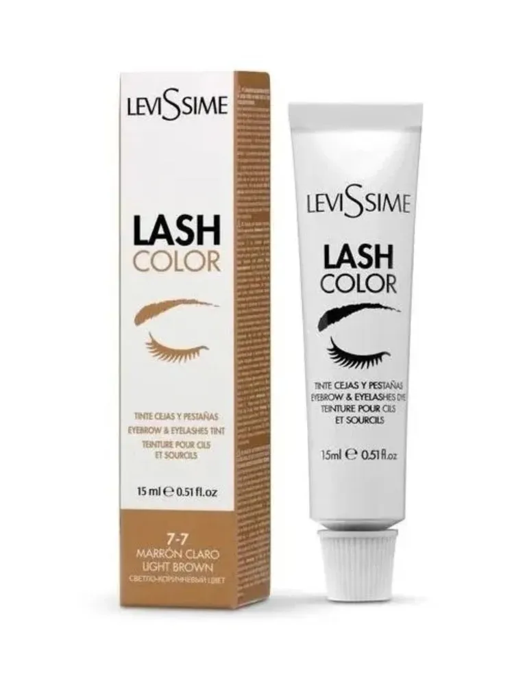 Краска для бровей и ресниц LevisSime Lash Color Eyebrows 15мл. светло - коричнев. 7-7 12 кр
