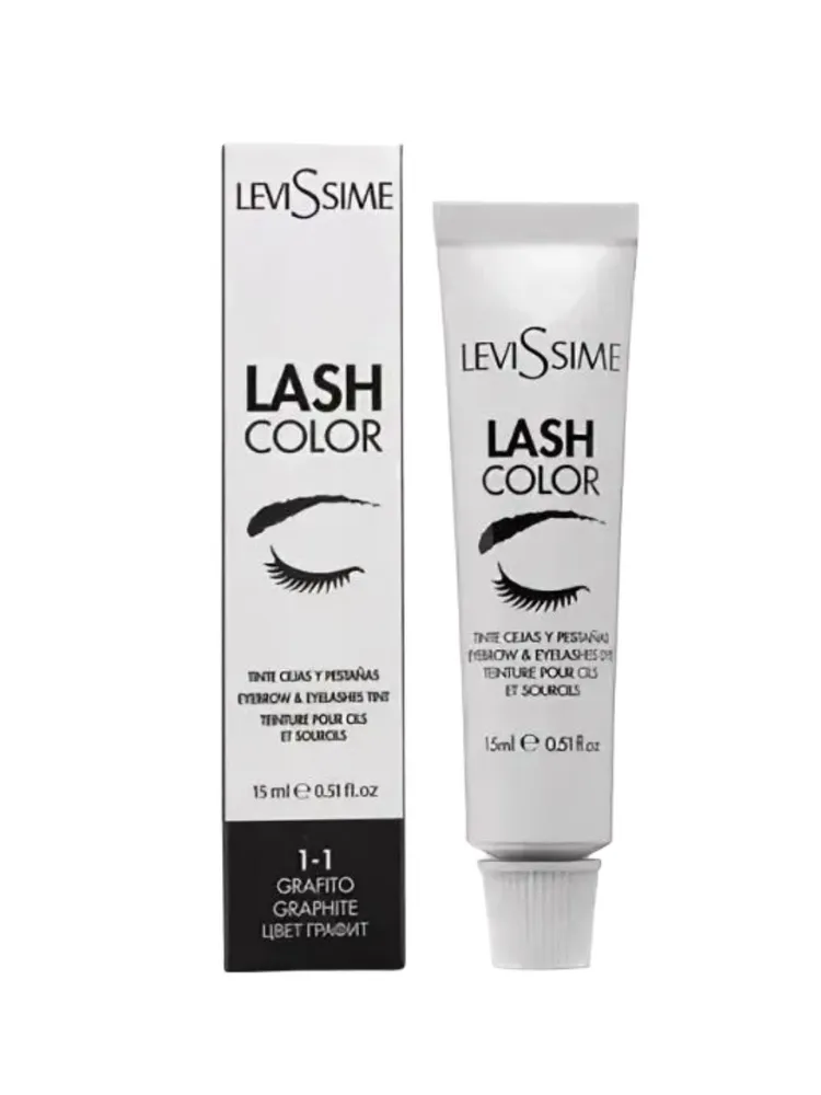 Краска для бровей и ресниц LevisSime Lash Color Eyebrows 15мл. графит 1-1 12 кр