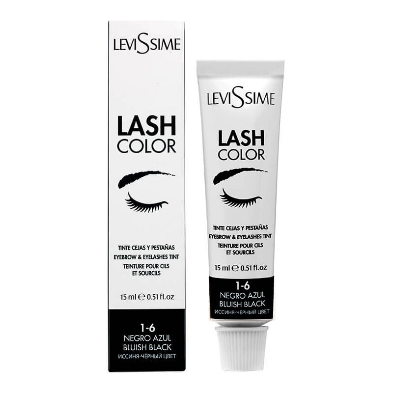 Краска для бровей и ресниц LevisSime Lash Color Eyebrows 15мл. иссиня-чёрная 1-6 12 кр