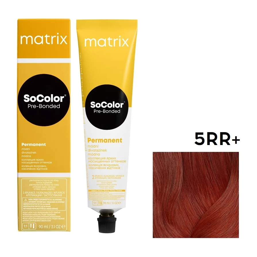 MATRIX SOCOLOR beauty 5 RR+ Светлый шатен глубокий красный 90 мл 