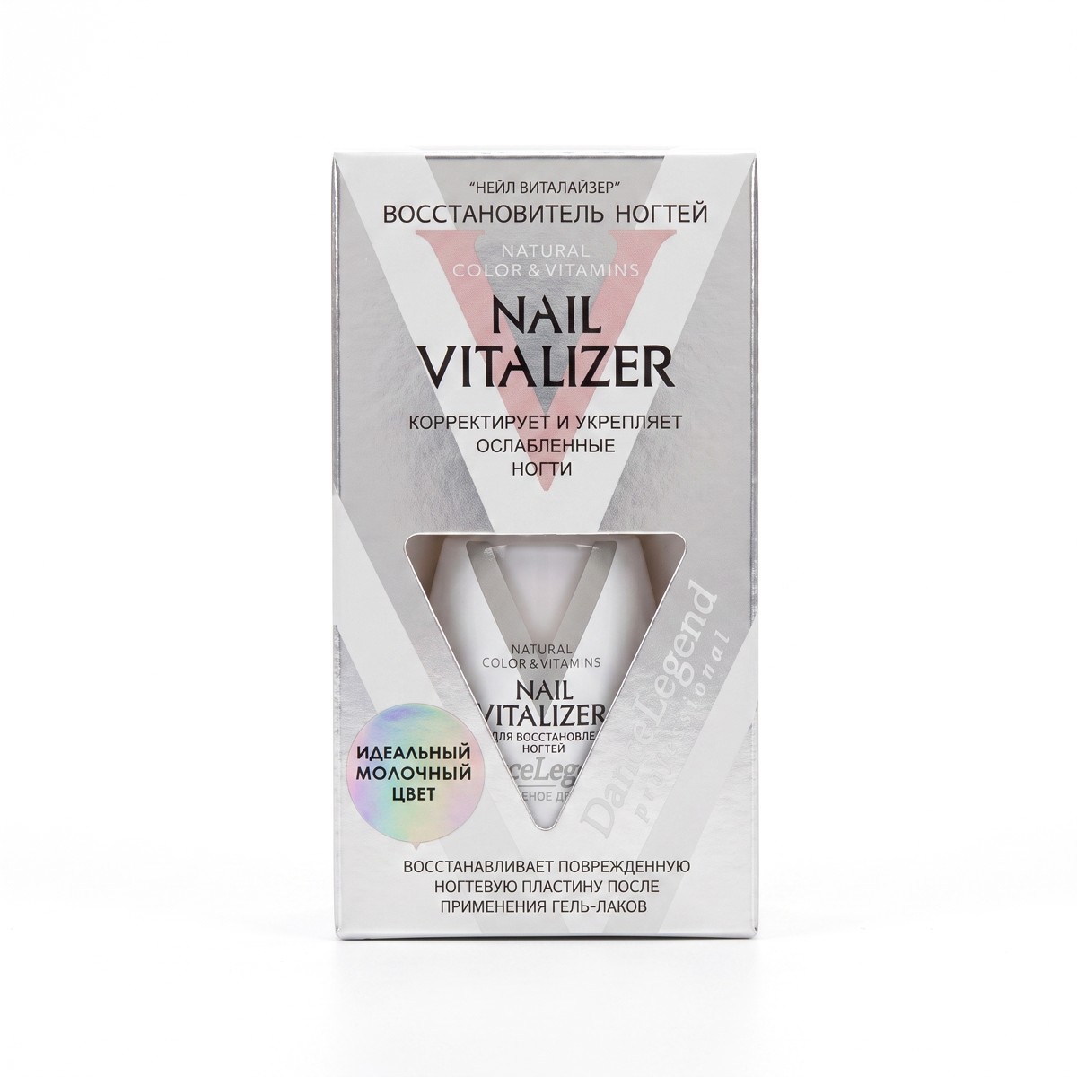 Лечебный лак Nail Vitalizer для ногтей "Dance Legend" (укрепление/питание/защита) № 12 Ideal Milk