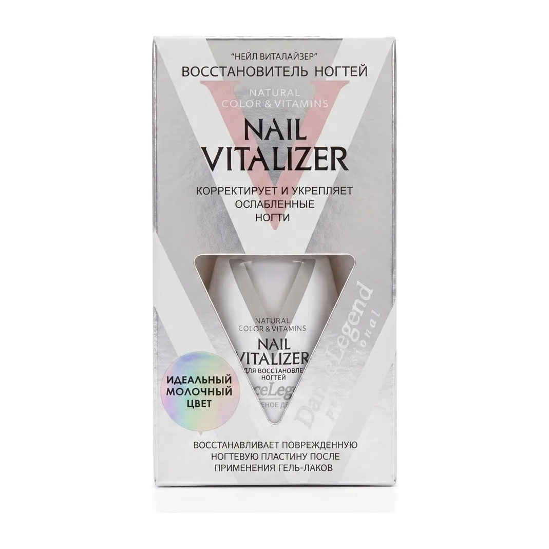 Лечебный лак Nail Vitalizer для ногтей "Dance Legend" (укрепление/питание/защита) № 12 Ideal Milk