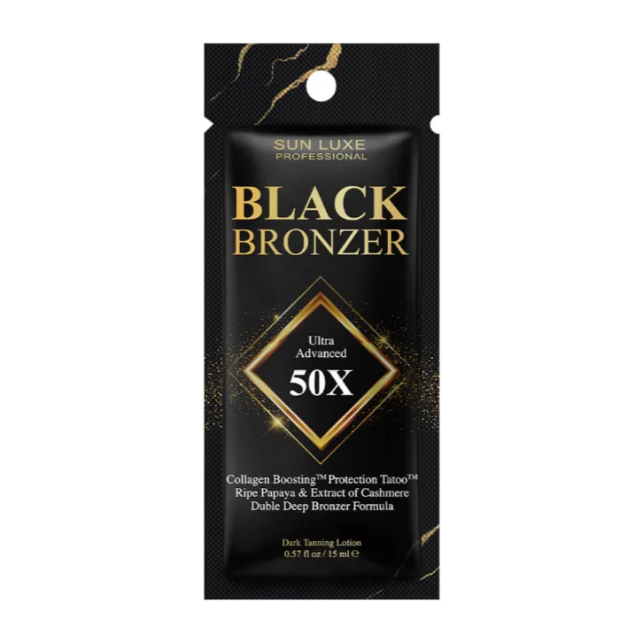 САШЕ Крем для загара в солярии "Black Bronzer 50х" SUN LUXE 15 мл.