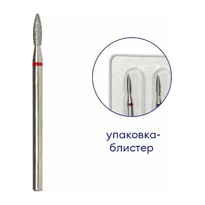 Фреза алмазная пламя, диам.: 2,1 мм, абразив мелкий №6538