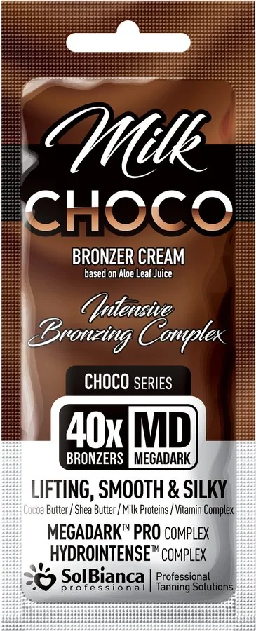 САШЕ Choco Milk крем д/загара масла какао, ши, миндаля, протеины, витам. компл. (20*Bronzer) 15мл