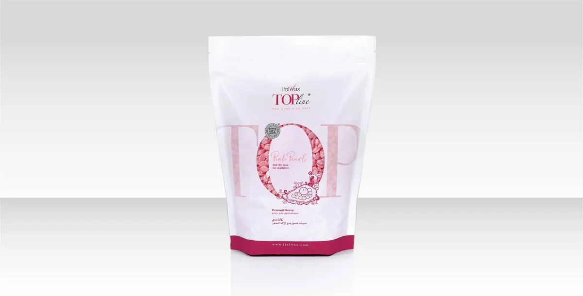 Воск горячий (пленочный) ITALWAX Top Line Pink Pearl (Розовый жемчуг) гранулы 100гр №30 МАРКЕТЫ