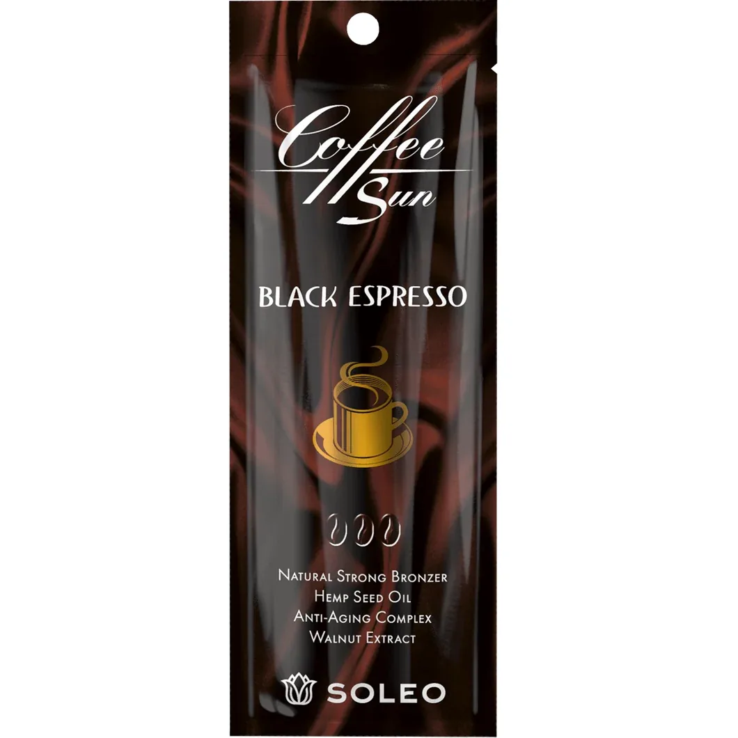 САШЕ Soleo Coffe Sun BLACK ESPRESSO Бронзатор с конопляным маслом, 15 мл