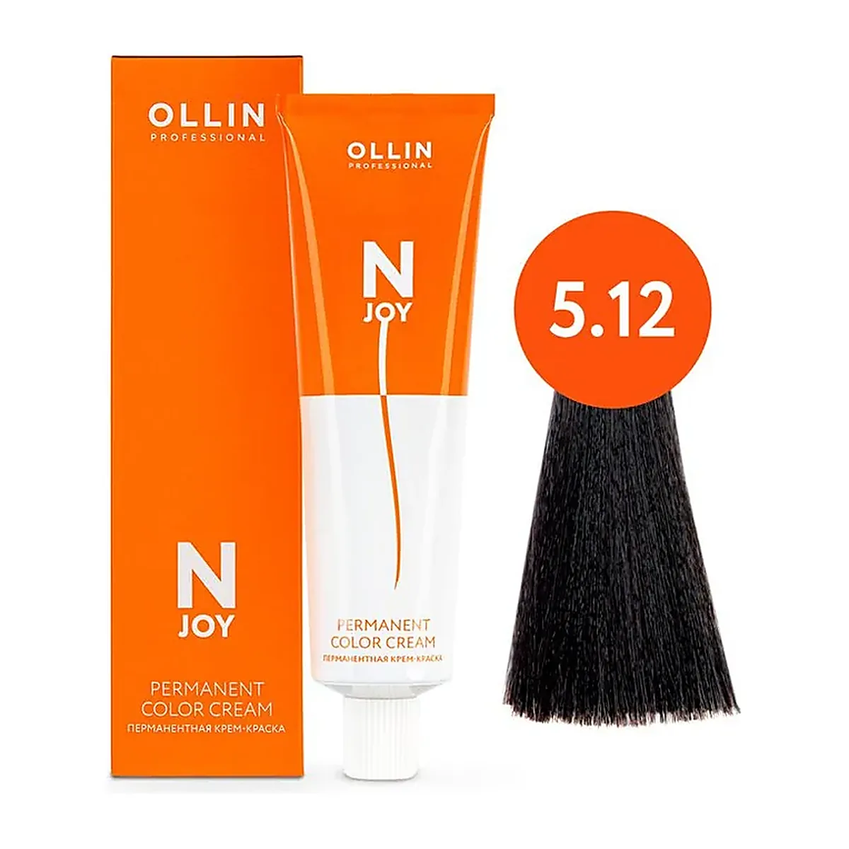 OLLIN "N-JOY" 5/12 – светлый шатен пепельно-фиолетовый, перманентная крем-краска для волос 100мл