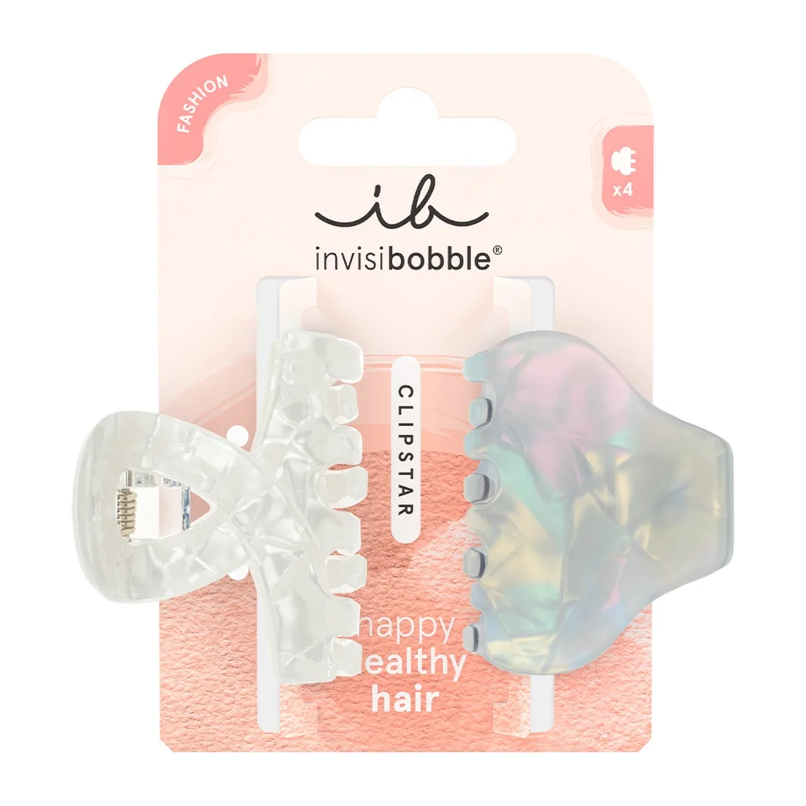 Заколка-крабик invisibobble CLIPSTAR Pearly Frost (размер М), 2 шт.