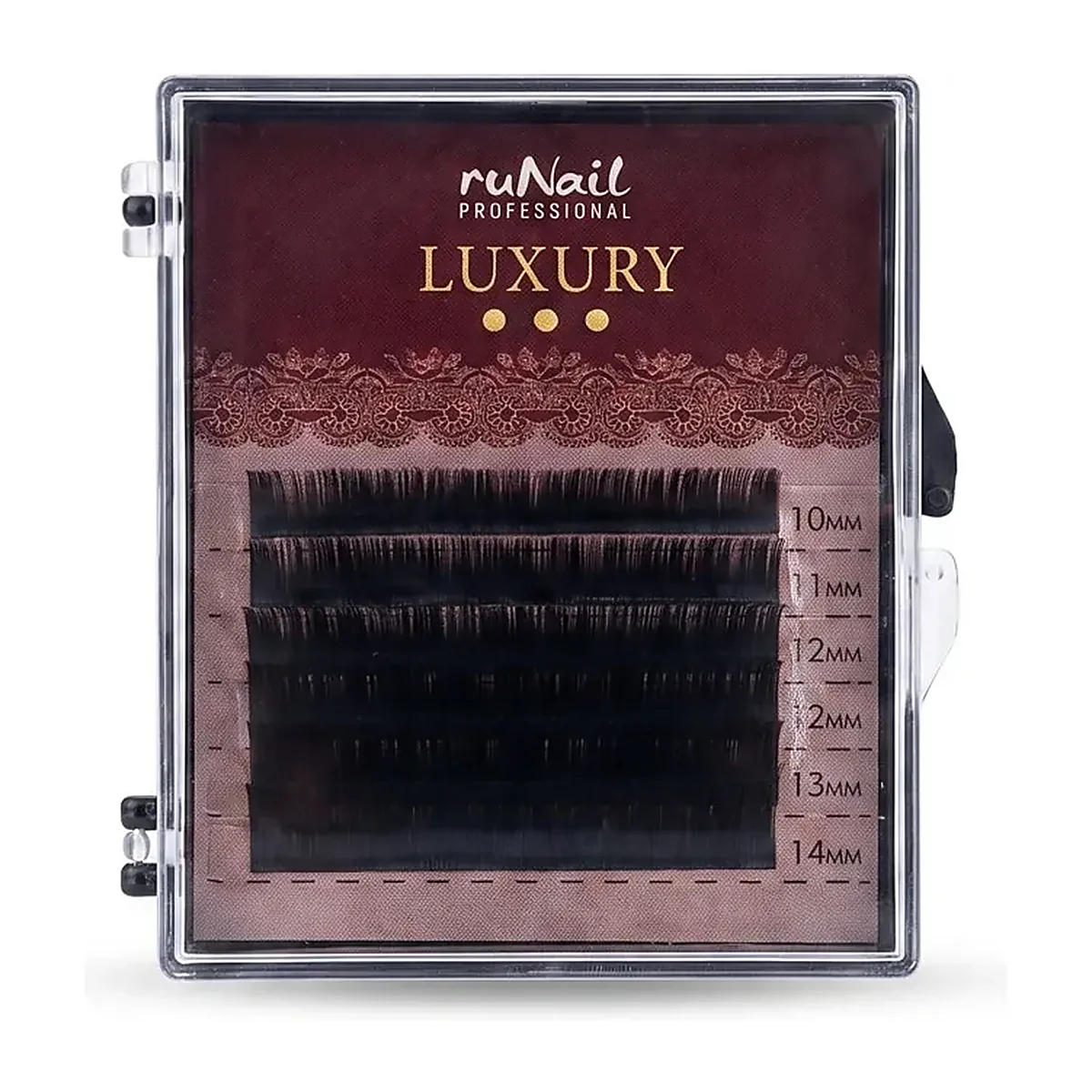 Ресницы для наращивания Luxury, Ø 0,15 мм, Mix C, (№10,12,14), цвет: черно-зеленый, 6 линий