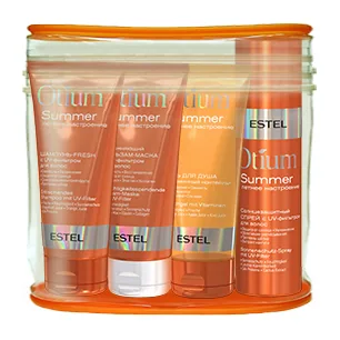 Набор в косметичке "Лето с собой" OTIUM SUMMER (ш100+б100+спр100+гдд100)