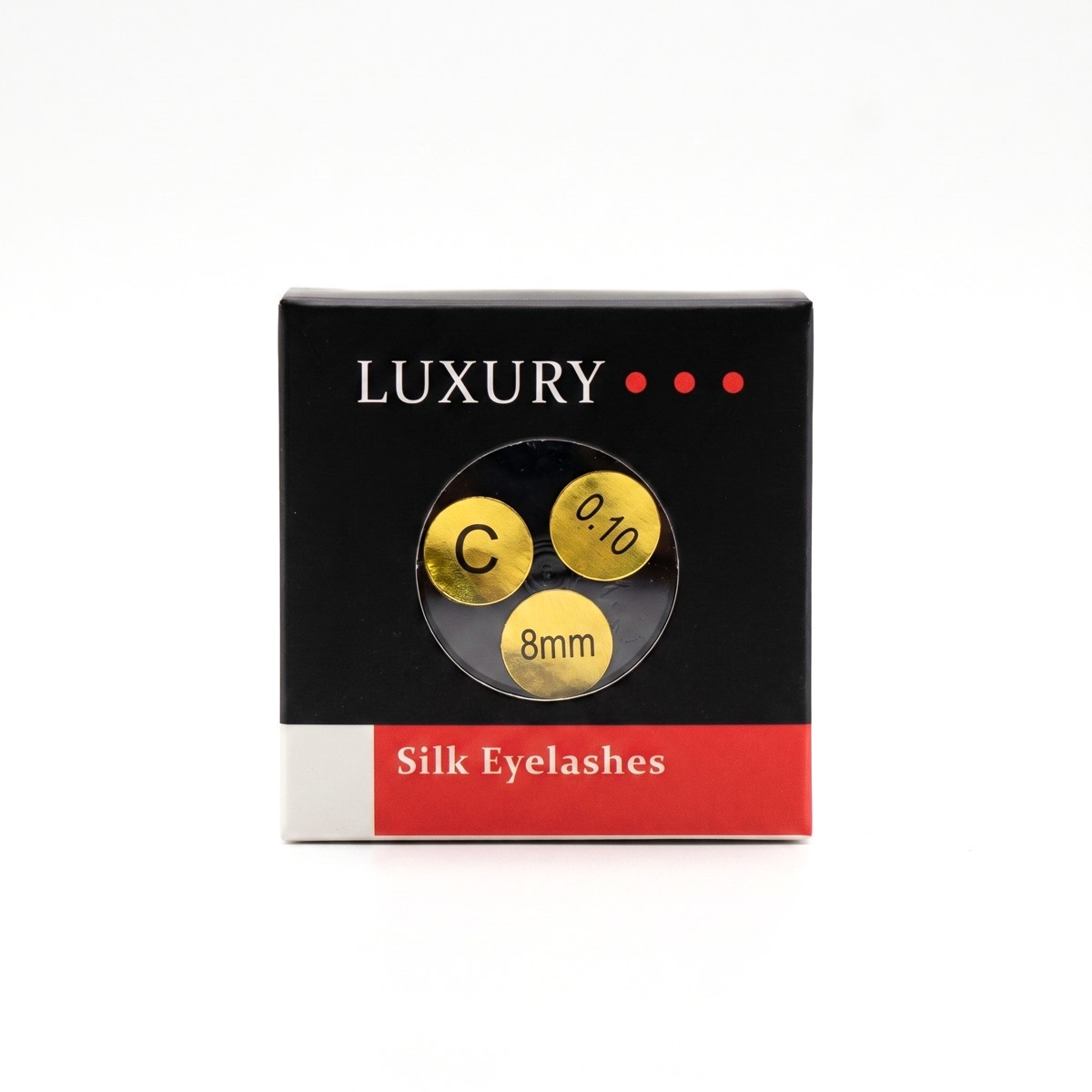 Ресницы для наращивания Luxury, шёлк Ø 0,10 мм, №8