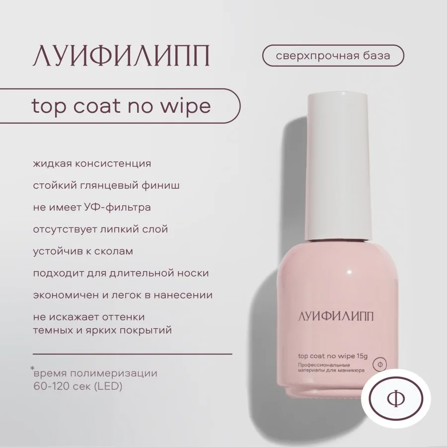 Луи Филипп Top Coat no wipe (без липкого слоя) 15g