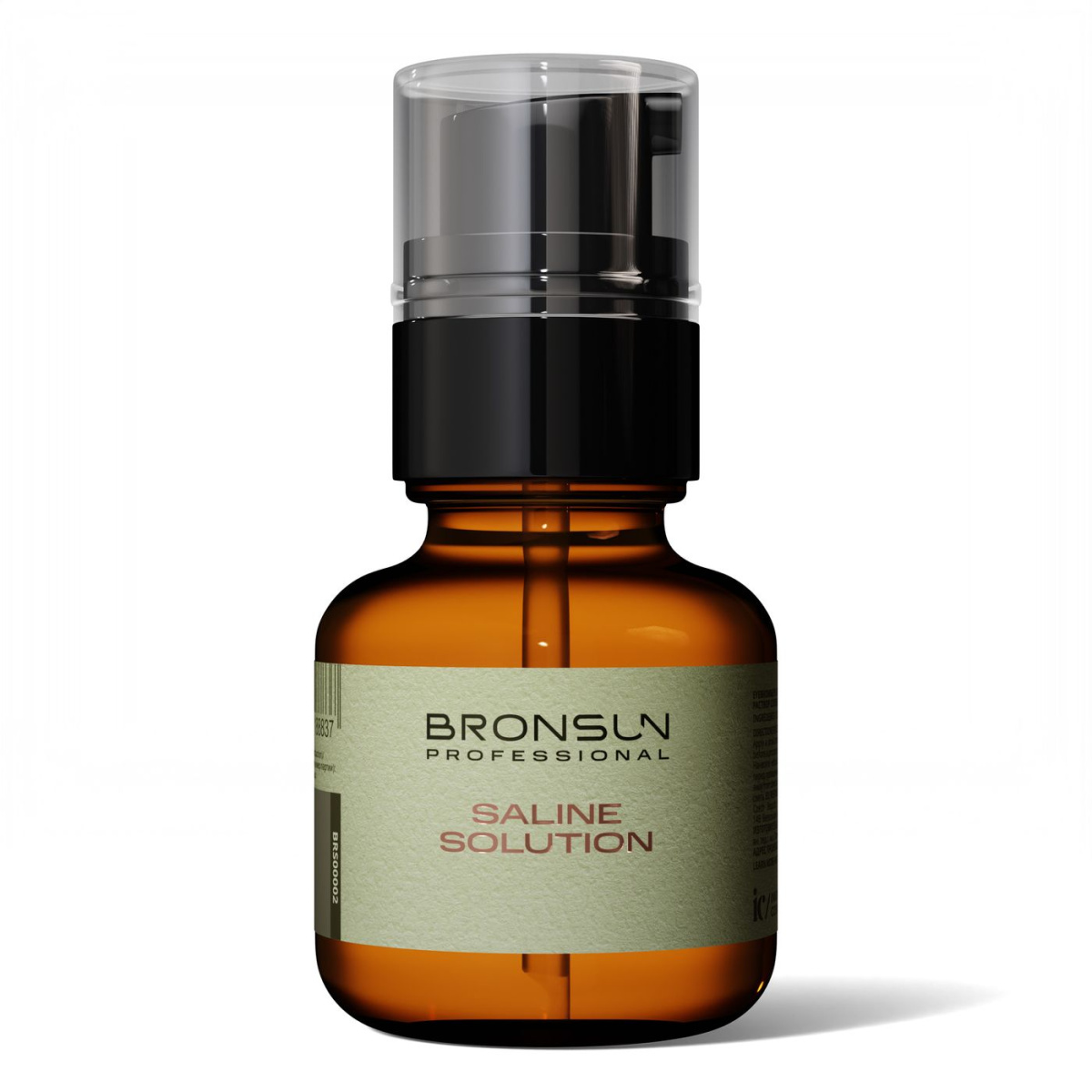 Раствор солевой для обезжиривания ресниц и бровей 50 мл SALINE SOLUTION BRONSUN