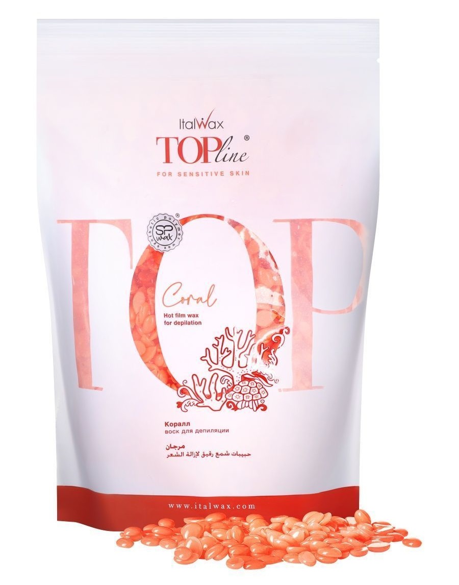 Воск горячий (пленочный)  ITALWAX Top line Coral (Коралл) гранулы 750гр СГ,ТП