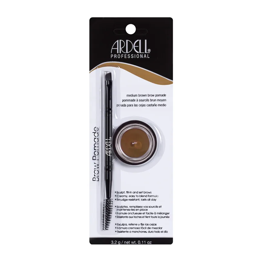 Ardell Brow Pomade (Medium brown) Влагостойкая помада для бровей с кистью, 3г (тон средне-корич)