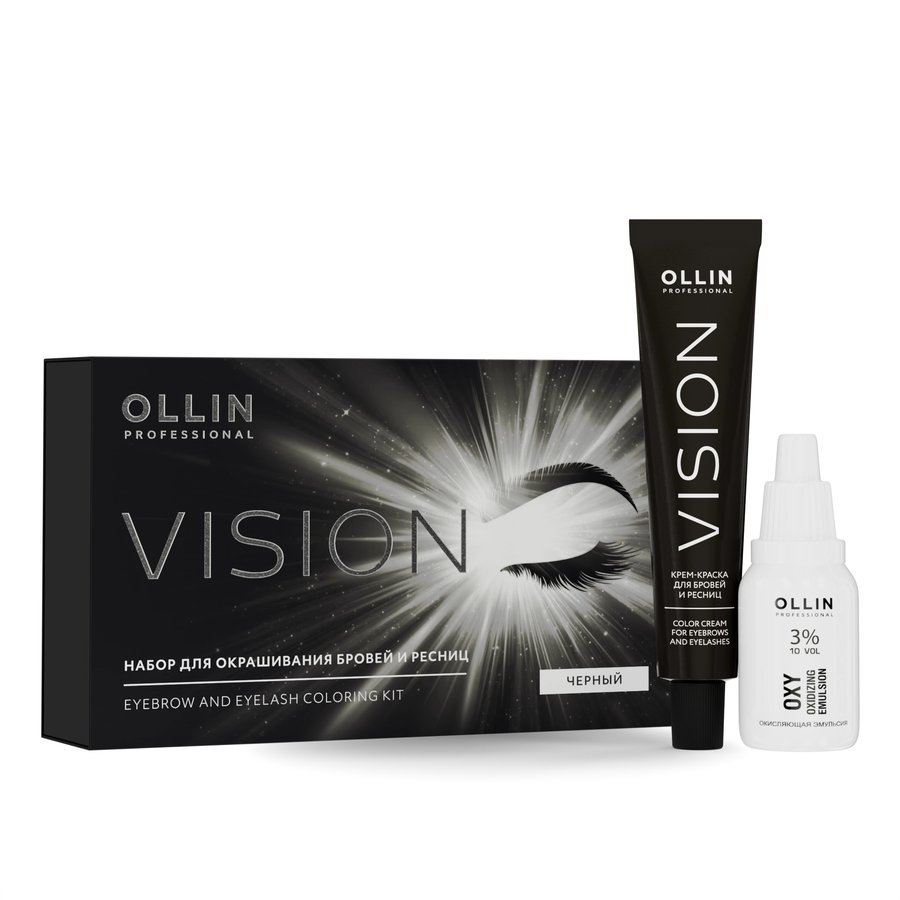 VISION НАБОР для окрашивания бровей и ресниц (Черный) OLLIN PROFESSIONAL