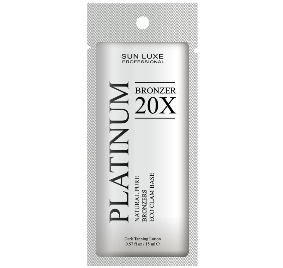 САШЕ Крем для загара в солярии "Platinum Bronzer 20x" SUN LUXE 15мл.