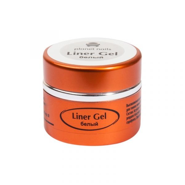 Гель-краска для тонких линий Planet Nails - Liner Gel белая 5г (арт.11837)