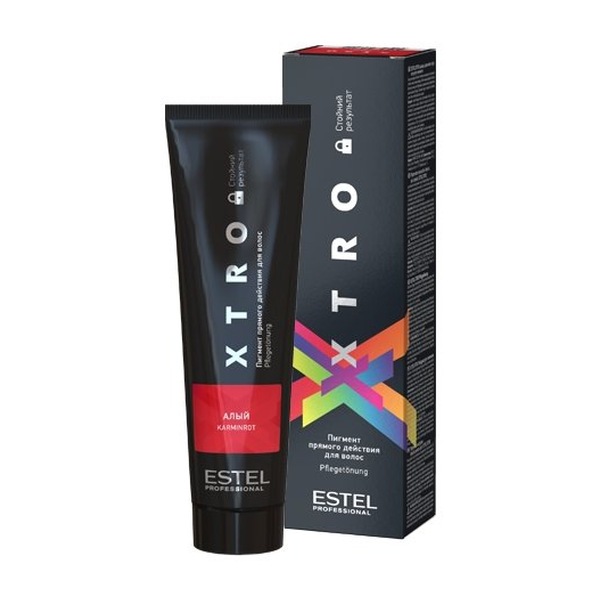 Пигмент прямого действия для волос XTRO BLACK Алый, 100 мл