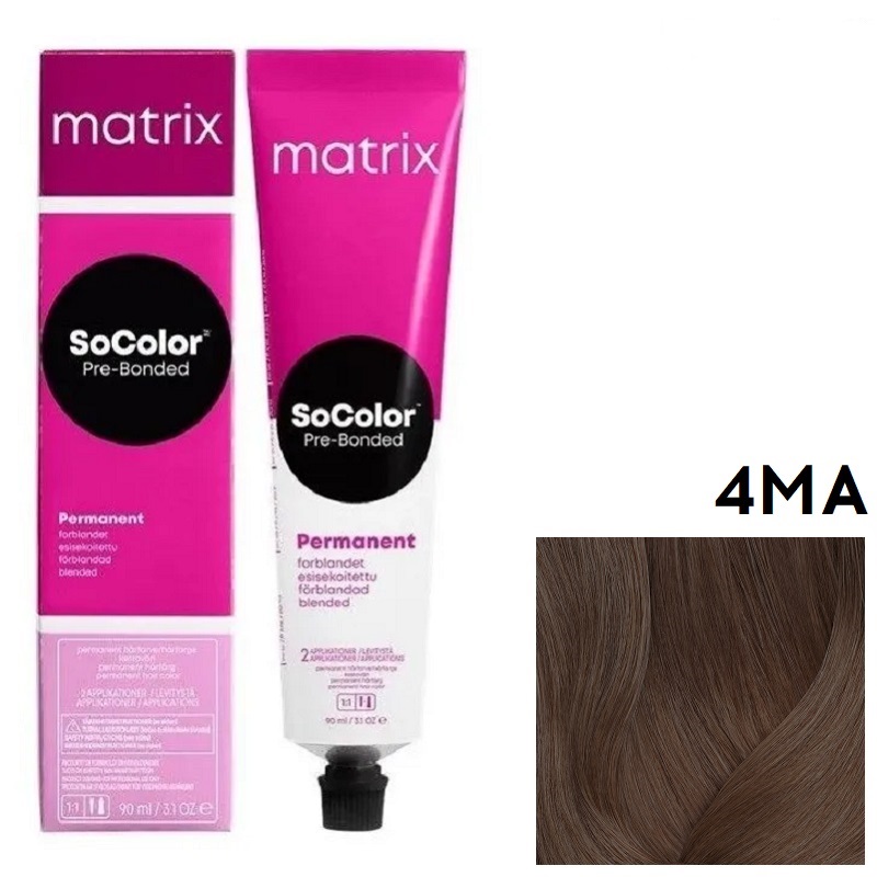 MATRIX SOCOLOR beauty 4 MA Шатен мокка пепельный 90 мл