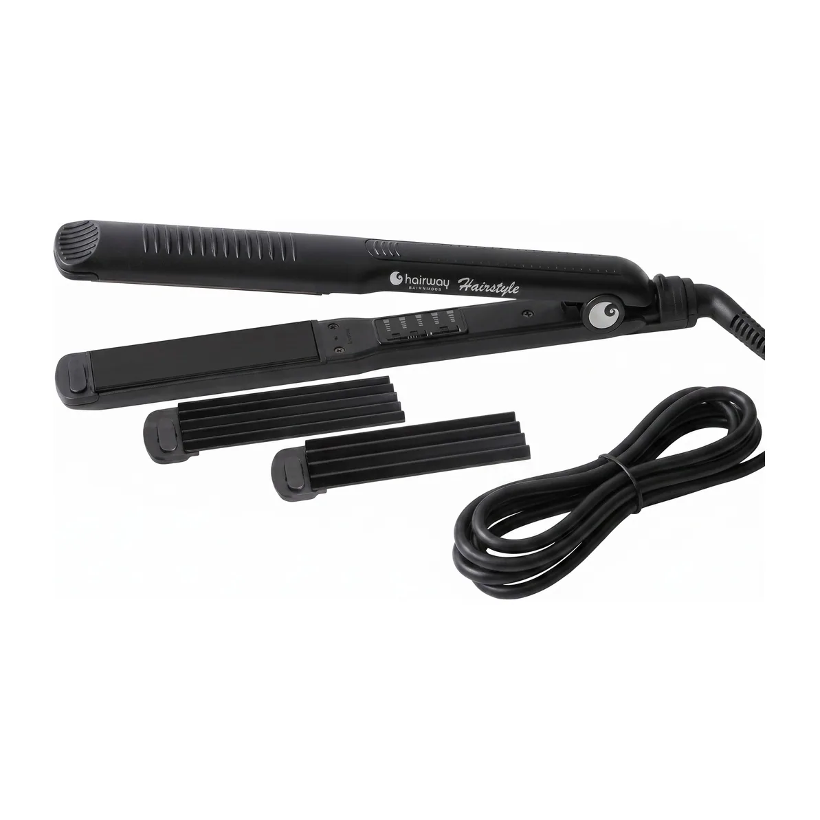 Щипцы для выпрямления и гофре Hairway Hairstyle 170W (3 съемные насадки 19;25;32 мм)