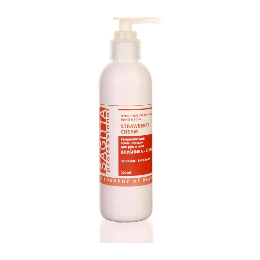 70560 HYDRATING CREAM - LOTION Крем - лосьон руки/тело КЛУБНИКА - СЛИВКИ 200мл.