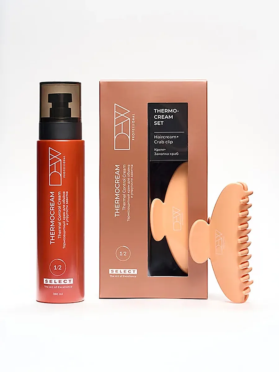 Подарочный набор (Термозащитный крем SELECT+ заколка крабик) DEW PROFESSIONAL