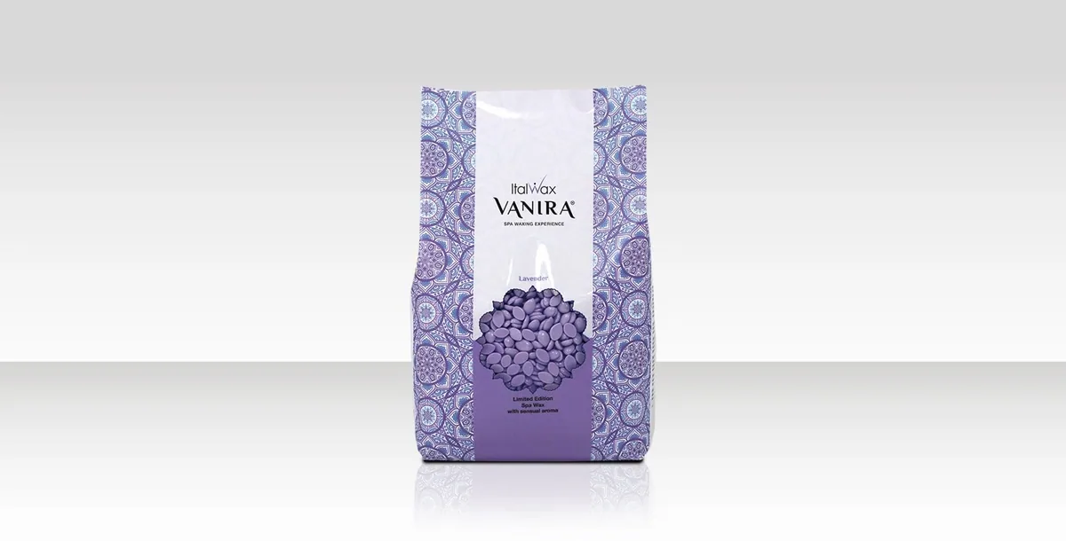 Воск горячий (пленочный) ITALWAX Nirvana / Vanira, Лаванда гранулы 1 кг