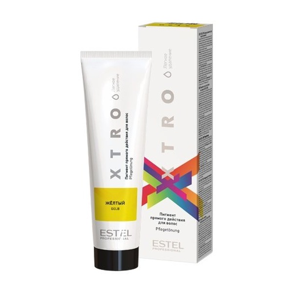 Пигмент прямого действия для волос XTRO WHITE Желтый, 100 мл (легкое удаление)