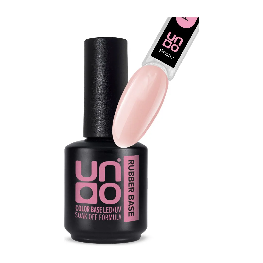 Камуфлирующее базовое покрытие для гель-лака RUBBER "Uno" Peony,12 г