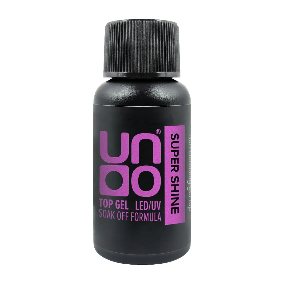 Верхнее покрытие для гель-лака "Uno" SUPER SHINE без липкого слоя, 30мл.