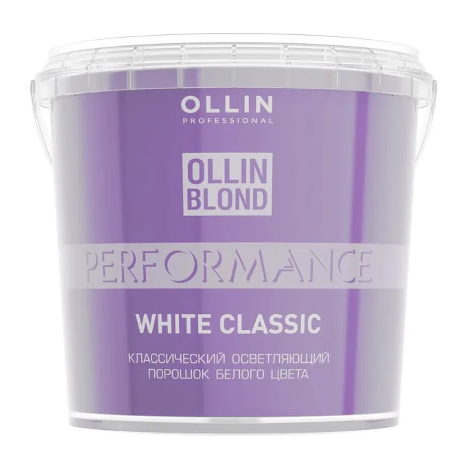 OLLIN BLOND PERFORMANCE White Classic Классический осветляющий порошок белого цвета 500г/ White Blon