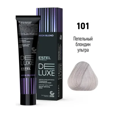 101 Краска-уход De Luxe, пепельный блондин ультра (High blond)